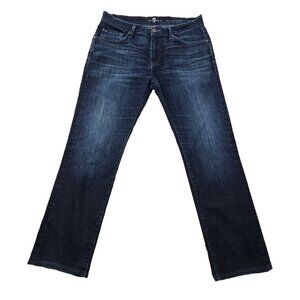 Seven 7 For All Mankind Jeans Men's 33X29 Dark Blue The Straight EUC Stretch